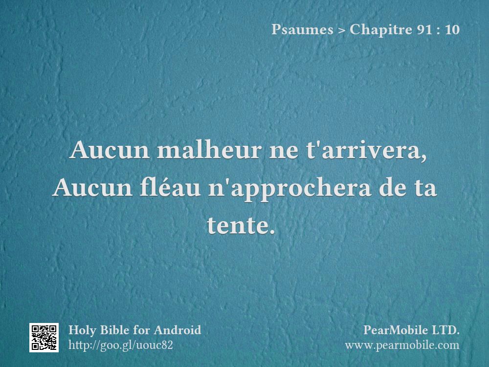 Psaumes, Chapitre 91:10